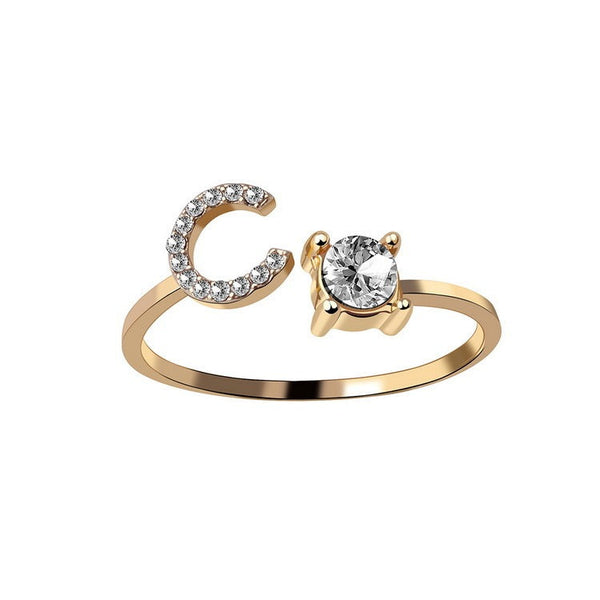 Elegant Initial Letter Ring