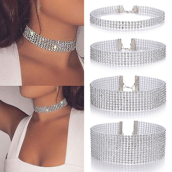 Sparkling Crystal Choker Necklace