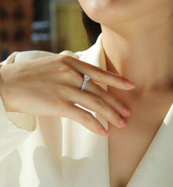Dazzling Moissanite Ring Set