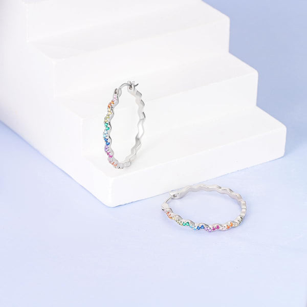 Sparkling Wave Earrings