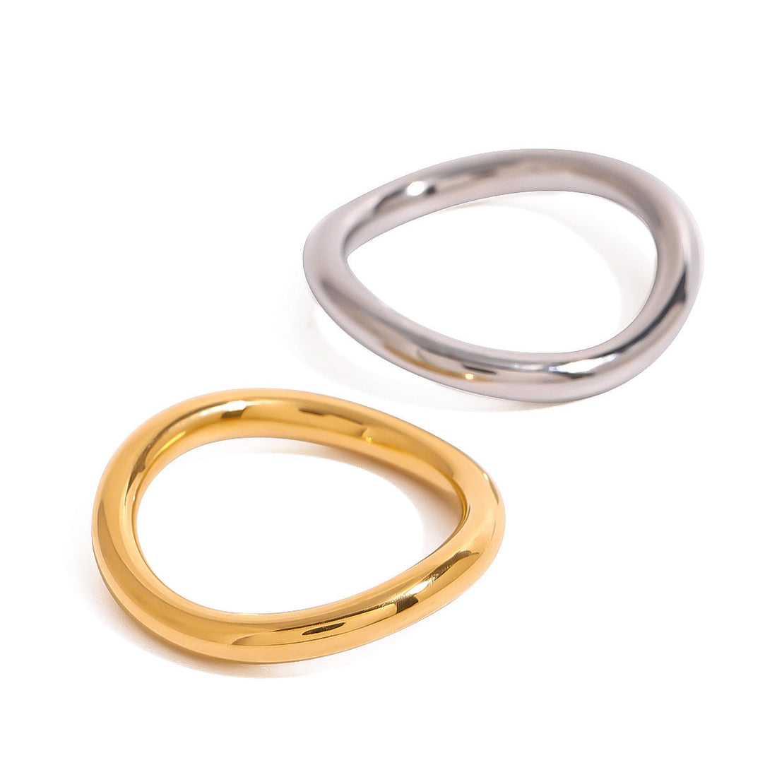 Gold and silver rings