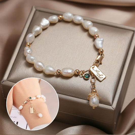 Elegant Pearl Zircon Bracelet - Paintsy - 0 - My Store