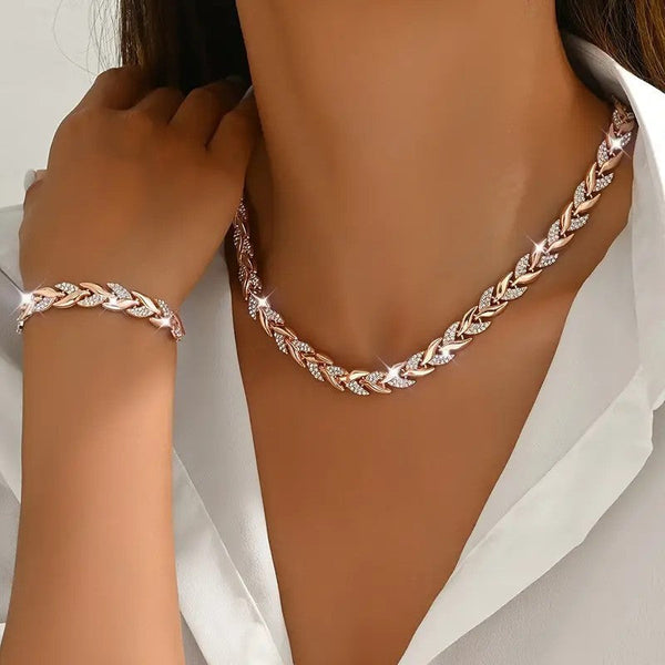 Elegant Willow Leaf Jewelry Set